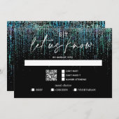 Invitation Choix de repas avec code QR RSVP moderne et chic T (Devant / Derrière)