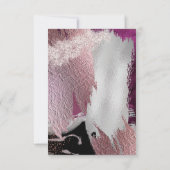 Invitation Choix de repas RSVP | Cassis métallique or Texture (Dos)