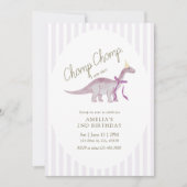 Invitation Chomp Chomp I’m Two Dinosaur Birthday (Devant)