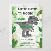 Invitation CHOMP ET RACINE ! Son Dinosaure (Devant)