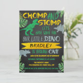 Invitation Chomp & Stomp ! Dinosaur Boys 1er anniversaire (Debout devant)