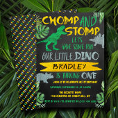 Invitation Chomp & Stomp ! Dinosaur Boys 1er anniversaire