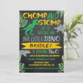 Invitation Chomp & Stomp ! Dinosaur Boys 2e anniversaire (Debout devant)