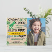 Invitation Chomp & Stomp ! Dinosaur Boys 3ème anniversaire Ph (Debout devant)