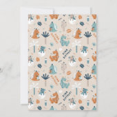 Invitation Chompe à stompe de dinosaure et premier anniversai (Dos)