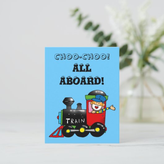 Invitation choo choo train de 4 ans (Debout devant)
