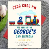 Invitation Choo Choo Transport de véhicule ferroviaire Annive