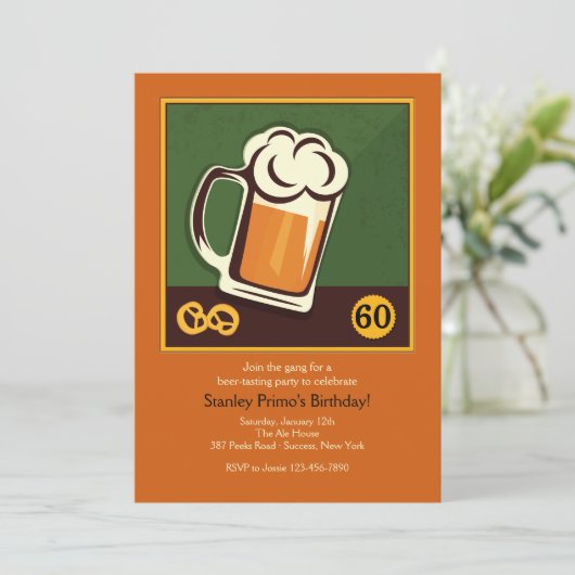 Invitation Chope de Bière (Debout devant)