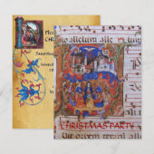 INVITATION CHORAL MUSIQUE NOËL PARCHEMENT AVEC DES SAINTS (Devant / Derrière)