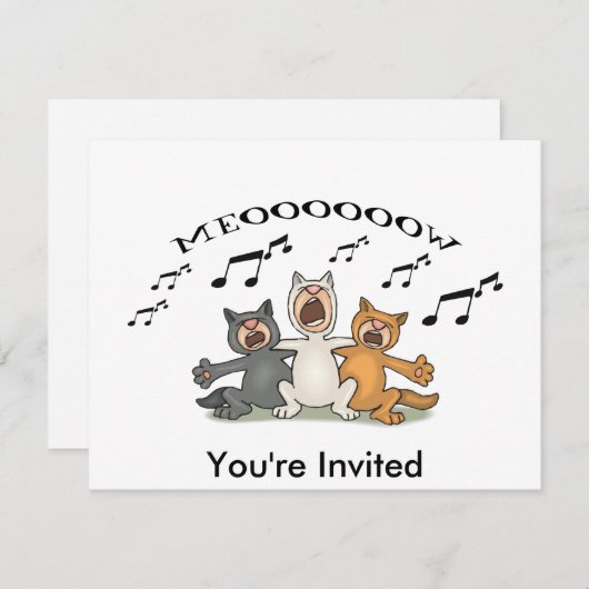 Invitation Chorale de chats (Devant / Derrière)