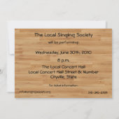 Invitation chorale de concert (Dos)