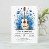 Invitation Chord Classical Guitar Boy Anniversaire (Debout devant)