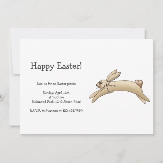 Invitation Choses de ressort · Lapin Brown (Devant)