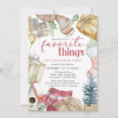Invitation Choses favorites Soirée d'échange de cadeaux de No (Devant)