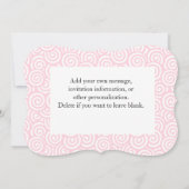 Invitation Choses impossibles noir et rose (Dos)