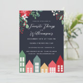 Invitation Choses préférées Aquarelle fête de Noël (Debout devant)