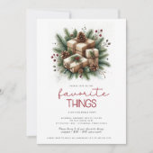 Invitation Choses préférées Échange cadeau de Noël Festive (Devant)