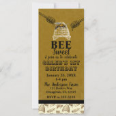 Invitation Chou Bee Beehive Anniversaire Photo Ticket (Devant)