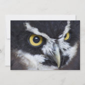 Invitation Chouette à lunettes noires et blanches (Dos)