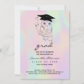 Invitation Chouette à main (Devant)