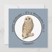 Invitation Chouette barrée - Anniversaire ou autre événement (Devant)