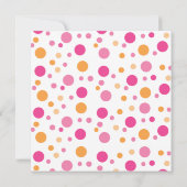 Invitation Chouette-Bébé rose-Hot Rose sur demande (Dos)