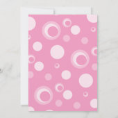 Invitation Chouette-bébé rose | Thème Douche (Dos)