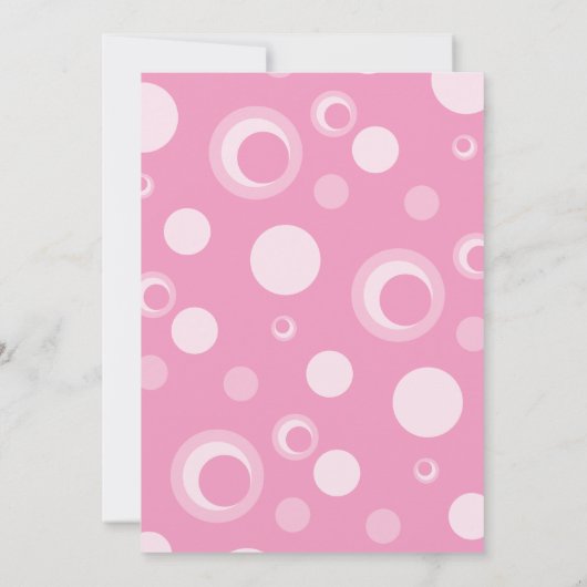 Invitation Chouette-bébé rose | Thème Douche (Dos)