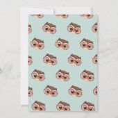Invitation Chouette Birthday Mint Girls Hoot Glasses mignonne (Dos)