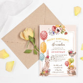 Invitation Chouette Bunny Et Oiseau 1er anniversaire