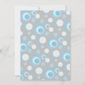 Invitation Chouette de bébé bleu et gris 🦉| Thème de douche (Dos)