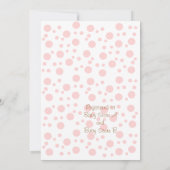 Invitation Chouette de bébé rose pâle (Dos)