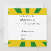 Invitation Chouette De Diplôme Avec Couleurs Vertes Et Gold S (Dos)