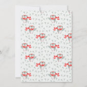 Invitation Chouette des bois dans le Baby shower de l'Écharpe (Dos)