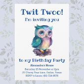 Invitation Chouette des enfants de bois mignonne Anniversaire