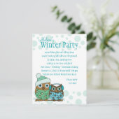 Invitation Chouette des neiges (Debout devant)