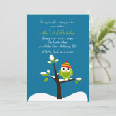 Invitation Chouette d'Hiver (Debout devant)