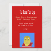 Invitation chouette dorée (Dos)