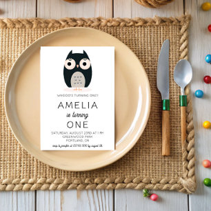 Invitation Chouette du bois mûre Anniversaire de enfant
