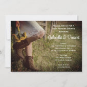 Invitation Chouette et tournesol Mariage Brunch (Devant)