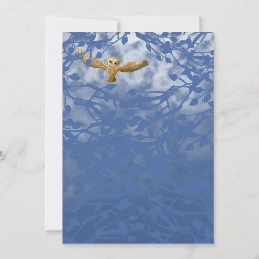 Invitation Chouette & Papillons Livre Swap Anniversaire Invit (Dos)