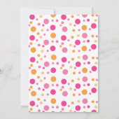 Invitation Chouette rose chaude (Dos)