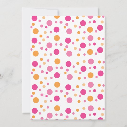 Invitation Chouette rose chaude (Dos)