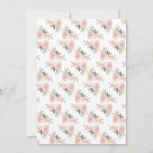 Invitation Chouette rose fleurie chouette douche bébé fille I (Dos)