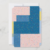 Invitation Chouette rose mignonne Baby shower boisé neutre pa (Dos)