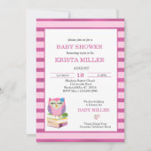 Invitation Chouette Violette Rose Apporte Un Baby shower De L (Devant)