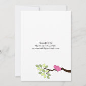 Invitation Chouettes Bleues Après La Célébration Mariage (Dos)