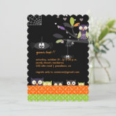 Invitation Chouettes colorées éffrayantes de plaisir Hollowee (Debout devant)