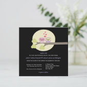 Invitation Chouettes de nuit mariage jolie illustration Invit (Debout devant)