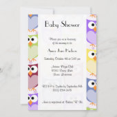 Invitation Chouettes mignonnes, Chouette Motif, Chouettes col (Devant)